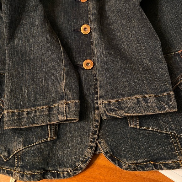 Levis Jean Denim Jackey  Faded Blue Wide Lapel Womens - Picture 5 of 8